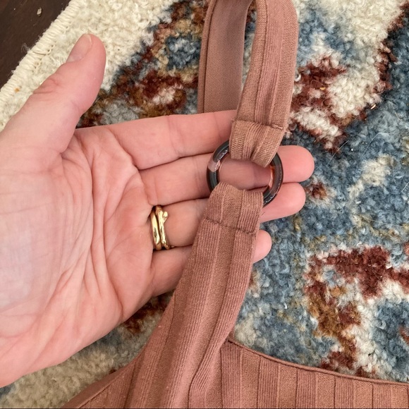 🔥 Dynamite bodycon knee length square neck pink dress s! - Picture 3 of 3